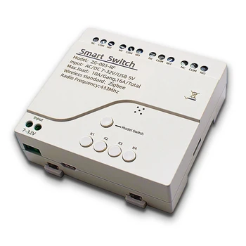 2X de 4CH Zigbee Smart Interruptor de Luz do Módulo DC 5/12/32V RF433 Receber 10A Relés de Trabalho Com Alexa Assistente(Um)