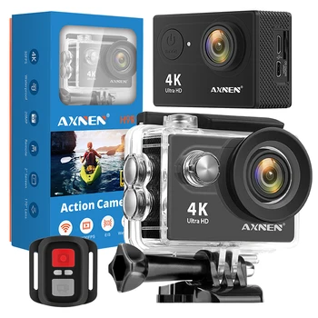 AXNEN Câmera, Ação H9R , 4K 30PFS , 1080P 60PFS Esportes de Gravação de Vídeo, Moto Bicicleta Capacete Impermeável Ação Cam