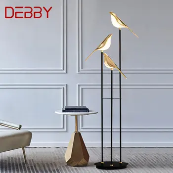 DEBBY Nórdicos Moderna luminária de LED Vintage Criativo Desenho de Pássaro em Pé de Luz Para a Home Sala Quarto Decoração