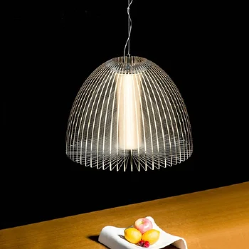 I Modernas de Acrílico Transparente luminária LED Simples Sala de Jantar Quarto, Sala de estar, Bar, Café Criativo Semicírculo Lustre