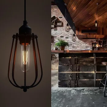 Loft Luz Vintage Lâmpada Industrial Escandinavos Luminária Pendente Moderna De Ferro Restaurante Criativo Quarto Luminária