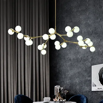 Moderno, Criativo LED Pingente Bolas de Vidro Lustres Molecular de estar Sala de Jantar Quarto Cozinha Ilha Iluminação Interior Luminárias