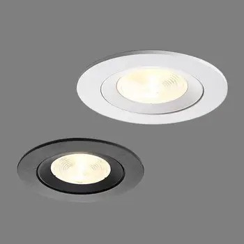 Moderno e minimalista ultra-fino LED spotlight incorporado fina COB céu lâmpada de Ângulo ajustável bull olho lâmpada