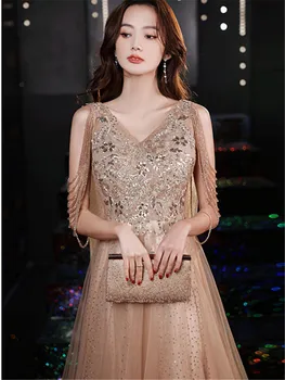 Mulheres De Ouro Pouco Vestido De Saia Feminina 2023 Nova Rainha De Campo De Gás Sexy Curto Seção Fina Festa De Aniversário De Banquetes Moda Coreano
