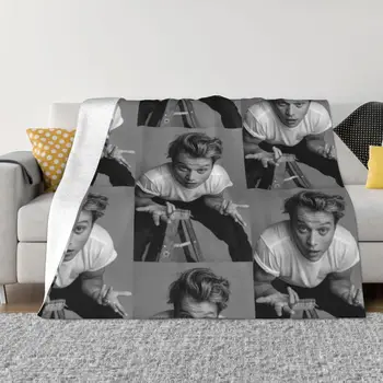 Rudy Pankow, Cobertores de Lã Têxteis de Decoração de Estrelas de Cinema, Ator Multifuncional Super Macio Jogar um Cobertor para Casa, ao ar livre Colchas