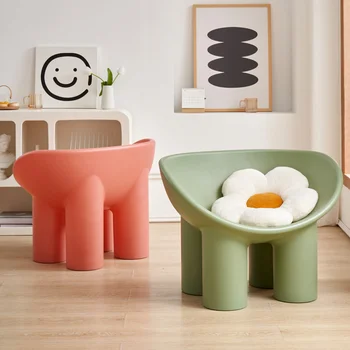 Salão de Arte Moderna, Piso de Sala de estar italiano Confortável Design de Plástico Cadeiras para Crianças Salão de Sofá Poltrona Varanda de Móveis WW50