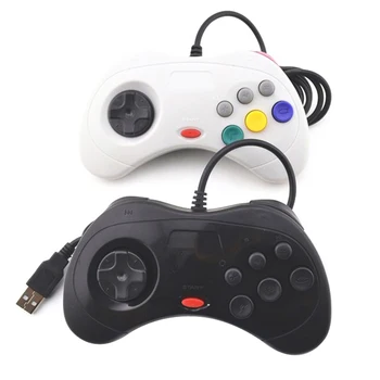 USB, PC Gamepad, Joystick USB com Fio Controlador de Jogo para Sega Saturn