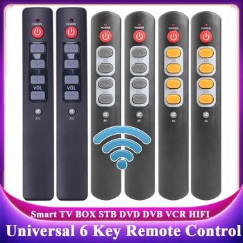 1-2PCS Universal 6 Teclas de Puro Aprendizado Controle Remoto Cópia de Infravermelho de controle Remoto IR para Smart TV BOX STB DVD DVB VIDEOCASSETE hi-fi