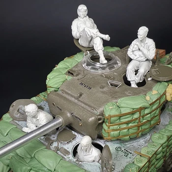 1/35 Modelo de Resina Figura Kits de GK , Quatro Pessoas，Nenhum Tanque, o Tema Militar，Desmontado E sem pintura, a 111REL