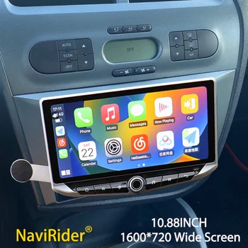 10.88 polegadas Qled Rádio do Carro da Tela de Navegação GPS Carplay Para Seat Leon 2 MK2 2005-2012 Android Multimídia Vídeo Player Estéreo DSP