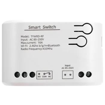 1CH RF Smart Switch AC85-250V wi-FI Tuya Controle Remoto 433 Interruptor de Luz 10A Rele Relé de Auto-Bloqueio do dispositivo de Intertravamento de Avanço