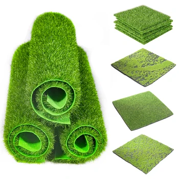 1Pcs 15 cm/30 cm Pastagem Artificial Simulação Moss Gramado de Relva Falso Verde Relva de Tapete de Carpete Diy Micro Paisagem Piso Casa Decoração