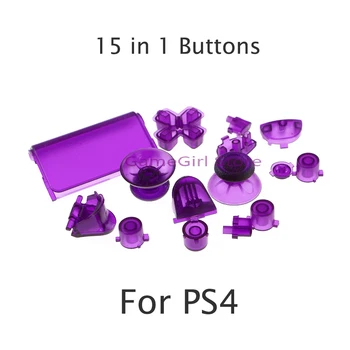 1Set 15 em 1 Conjunto Completo de Botões de Plástico Para PlayStation PS4 jds001 010 Controlador de Peças de Reposição