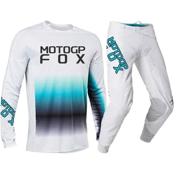 2023 Motogpfox 180/360 Branco MX Racing de Motocross Jersey Calças de Combinação Offroad Dirt Bike Cross Country em BTT DH UTV Enduro Conjunto de Engrenagens