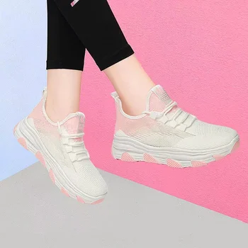 2023 Mulheres Tênis Plataforma Casual Respirável Projeto De Esporte Vulcanizada Sapatos De Moda De Tênis Feminino Calçados Zapatillas Mujer