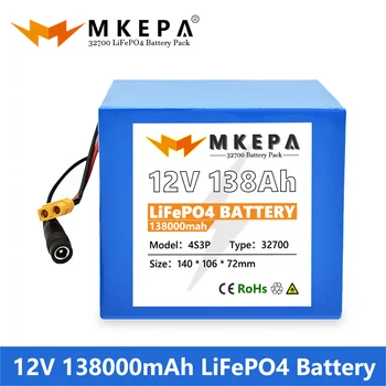 32700 Bateria Lifepo4 Bateria 12V 138000mAh 4S3P Built-in 40A Equilibrada BMS para Barco Elétrico e Fonte de Alimentação Ininterrupta