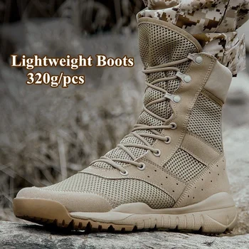 34 49 Tamanho Homens Mulheres Ultrallight Exterior Sapatos De Escalada Treinamento Tático Do Exército Botas De Verão De Malha Respirável De Caminhada Do Deserto De Inicialização