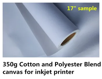 380gsm Qualidade polycotton jato de tinta de impressão de lona lona rolo para pintura a óleo reprodução 17in x 30m tamanho