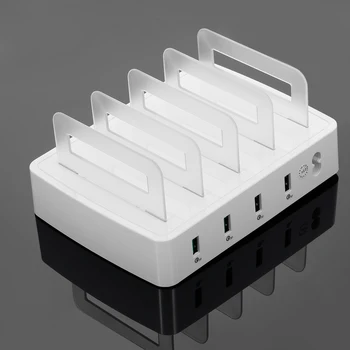 4 Portas USB QC3.0 Carregamento Inteligente Estação de Carregamento com Dock de Compatibilidade Universal Estação de Carregamento