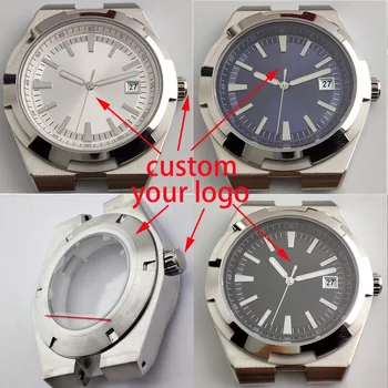 41 caso Miyota8215 homens do caso logotipo personalizado nh35 caso relógio s de discagem marca de relógio de aço inoxidável de peças de movimento do relógio