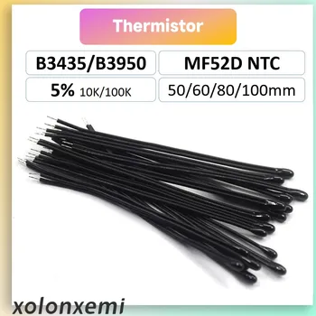 4Pcs de 5% Termistor NTC-Coeficiente de Temperatura Negativa MF52D 10K 100K Sensor de Temperatura B3435 B3950 Sonda Tira de Linha