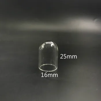 5pcs/monte 25x16mm Mini tubo de bell jar forma de globos de vidro bolha tampa da abóbada pingente medalhão frasco de vidro frasco de pingente Acessórios