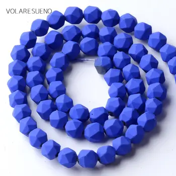 6mm Natural Fosco Lapidado Azul Hematita Pedra Solta Esferas Para Fazer Jóias Espaçador Esferas de Diy Pulseira de Fio 15