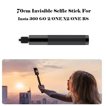 70cm Invisível Selfie Vara Acessório de Câmera Para Insta 360 UMA RS/GO 2/UM X2/UM R Gopro 10 9 8 7 Xiaomi yi JI Acção 2 da Câmara