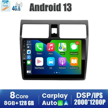Android 13 Carplay 4G LTE DSP Carro Auto-Rádio Estéreo Multimídia Vídeo Player GPS Bluetooth Para Suzuki Swift 3 2003 - 2010