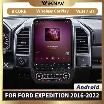 Android unidade de cabeça do Rádio do Carro ford expedition 2016-2022 14.5 polegadas Touch Screen GPS do Jogador Automático com carplay Multimídia de rádio