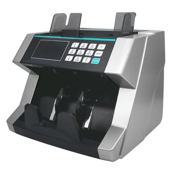 Automático Personalisável Dinheiro Registe Contador de Dinheiro de Bill Contagem Máquina UV MG IV do LCD para o EURO, Dólar americano, Libra AUD