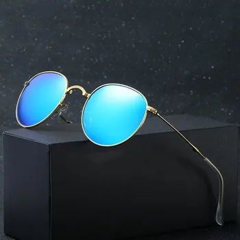 Azul Portátil Dobrável De Dobramento De Óculos De Sol Polarizados Mens Womens Moda Retrô Vintage Óculos De Sol De Condução Óculos Espelhado 3532