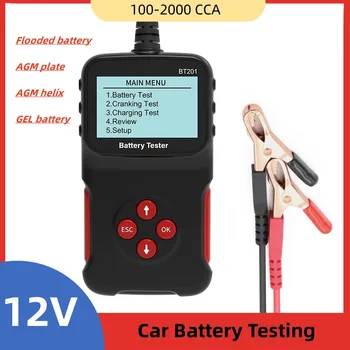 Bateria de carro Instrumento de Diagnóstico 12v Luzes LED Display para Carro Moto Caminhões Bateria as Baterias de Teste Analisador de Carro de Ferramentas