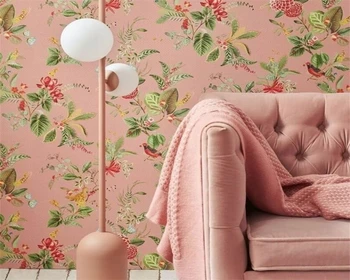 beibehang Personalizadas de estilo Chinês novo PLANO de fundo, sala de estar, flor, pássaro paisagem quarto, papel de parede de cabeceira