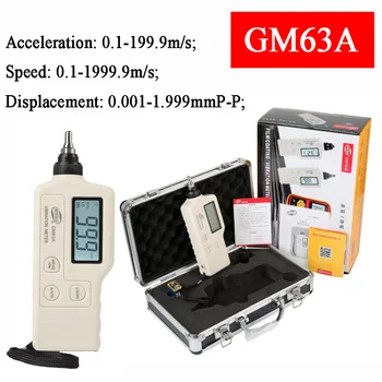 BENETECH GM63A Analisador de Vibração Sonda Portátil de Bolso Digital Detector Sísmico