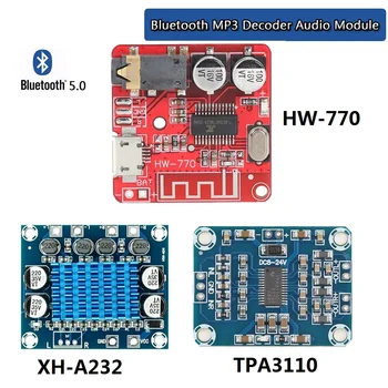Bluetooth 5.0 Receptor de Áudio da Placa de MP3 sem Perdas Decodificador Estéreo sem Fio Música Módulo 3.7-5V XY-BT-Mini