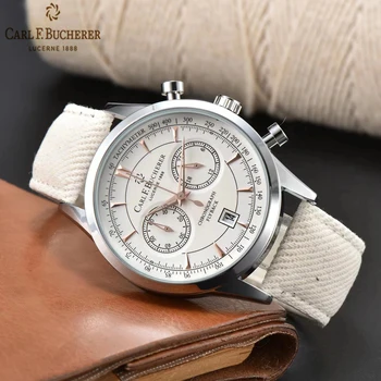 Carl F. Bucherer dos Homens de Moda Watch2023 Marca de Luxo Relógio de Quartzo Business Casual Impermeável Dom Gratuito de Envio de relógios para Homens