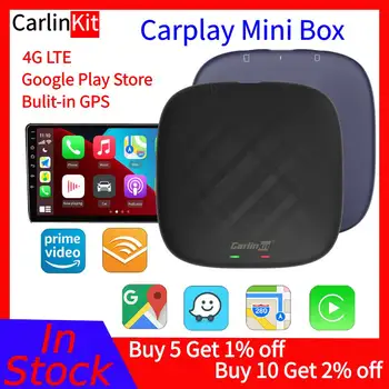 CarlinKit Netflix Android Auto Wireless Ai Caixa de CarPlay Smart Tv YouTube Caixa Plug&Play 4G LTE GPS Para o Carro com Fios CarPlay