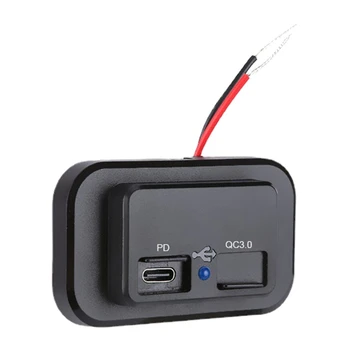 Carregador do carro do USB C PD para QC 3.0 Porta Dupla USB Carregador de Carro Super Rápido Adaptador de Carga para Smartphone GPS e Mais de Dropship