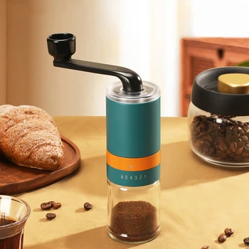 Casa Portátil Manual Moedor de Café 6 Engrenagem de Mão em Aço Inox de grãos de Café, Moinho máquina de café Expresso com Cerâmica Rebarbas