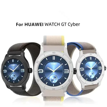 cinta de nylon+PC caso, se encaixa a Huawei assistir GT Cyber Smartwatch banda pulseira pulseira de watchstrap