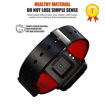 cor do visor Inteligente pulseira de frequência cardíaca passos de distância banda inteligente pulseira com precisão a pressão arterial teste para ios android