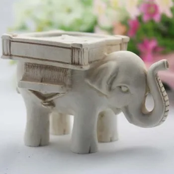Elefante Suporte de Vela tabela de Enfeites de Decoração de Casamento Estátua escultura Escultura Tealight Sala de estar Decoração Home
