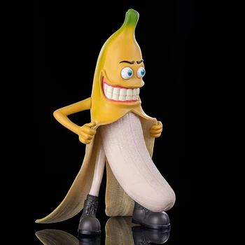 Engraçado Banana Pato Homem Estátua Bonito Pelado Banana Pato Figuras De Ornamentos, Decorações Do Jardim De Resina De Trabalho Ornamentos