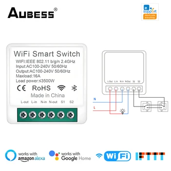 eWeLink 16A wi-Fi Smart Switch DIY Luz de Comutadores Inteligentes de Suporte de 2 vias de Controle do Smart Home Módulo Funciona Através de APLICATIVO Alexa Inicial do Google