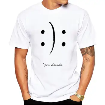 FPACE Hipster Homem T-Shirt da Moda Você Decidir Smileys Impresso t-shirts de Manga Curta Cool t-shirts Engraçadas Essencial Tee