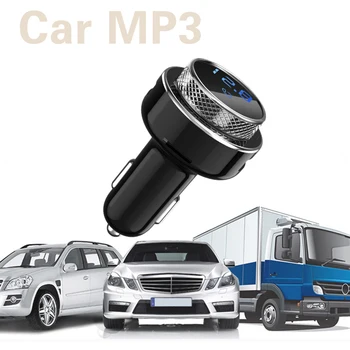 GC16 Carro Transmissor FM Modulador Wireless Bluetooth mãos livres compatível TF U Disco MP3 Player com USB Duplo QC3.0 Carregador Rápido