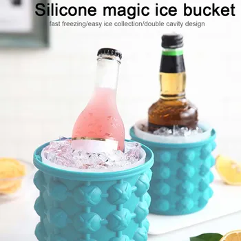 Gelo Gênio Original Cubo De Gelo Maker Silicone Balde Portátil Cubos De Gelo De Silicone Maker Garrafa Refrigerador De Bebidas Congeladas Uísque
