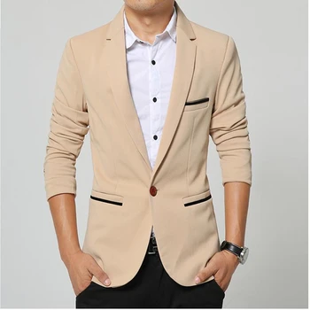 Homens Casual Blazer Casaco Versátil Moda coreana Slim Fit Profissional de Negócios Blazer Casaco de Temperamento Quatro Estações, Wearable