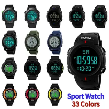 Homens do Esporte Casual Relógios LED Homens Relógio Digital Multi-funcional Homem de Borracha de Fitness Eletrônicos Militares Assistir Reloj Hombre